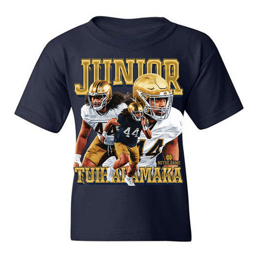 Notre Dame - NCAA Football : Junior Tuihalamaka - Youth T-Shirt-0