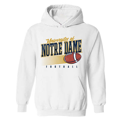 Notre Dame - NCAA Football : Junior Tuihalamaka - Classic Shersey Hooded Sweatshirt-0