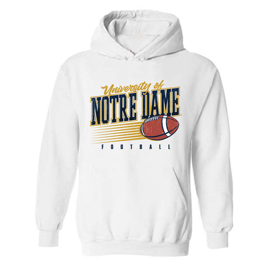 Notre Dame - NCAA Football : Junior Tuihalamaka - Classic Shersey Hooded Sweatshirt-0