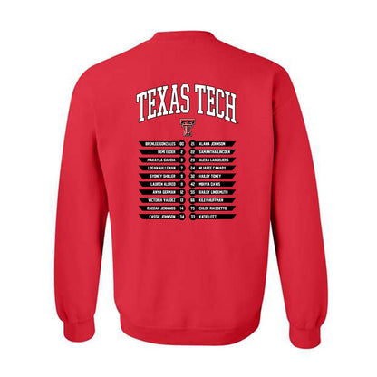 Texas Tech - NCAA Softball : - NCAA® Roster Crewneck Sweatshirt-1