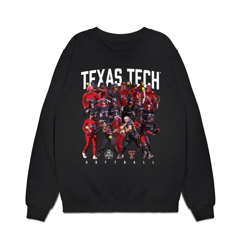 Texas Tech - NCAA Softball : - Team Collage Premium Crewneck Sweatshirt-0