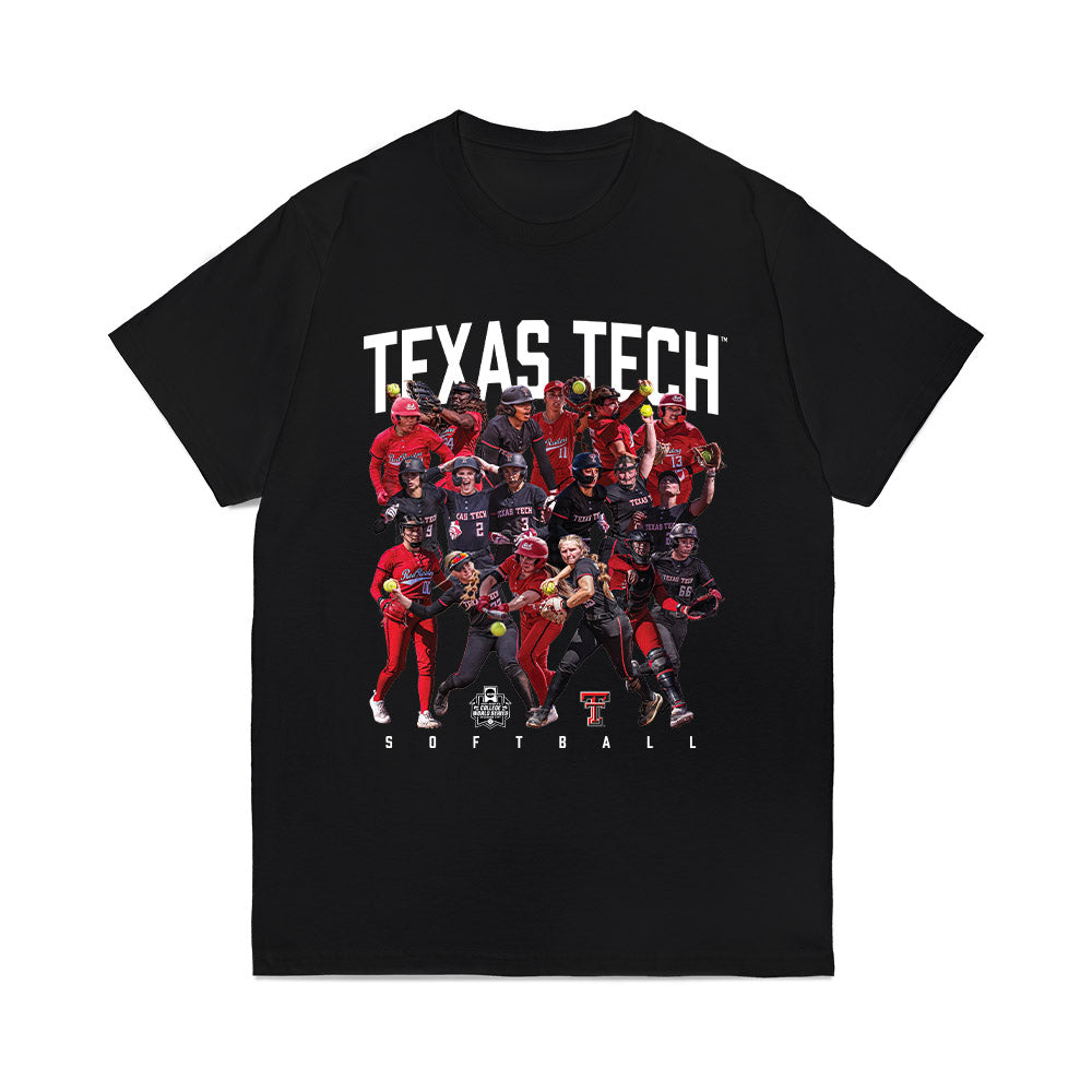 Texas Tech - NCAA Softball : - Team Collage Comfort Colors T-Shirt-0