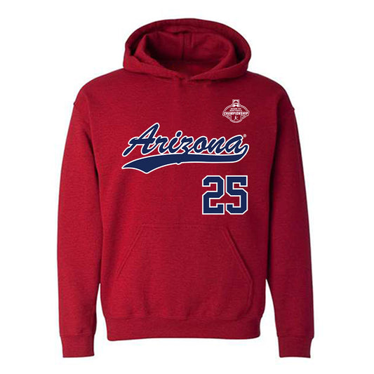 Arizona - NCAA Softball : Regan Shockey - NCAA® Replica Shersey Hooded Sweatshirt-0