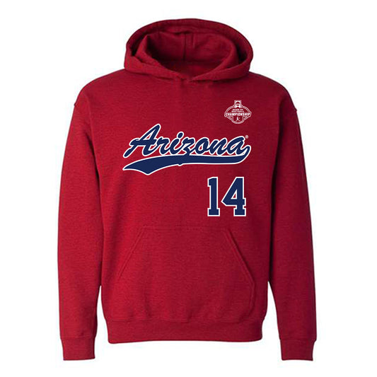Arizona - NCAA Softball : Rylie Holder - NCAA® Replica Shersey Hooded Sweatshirt-0