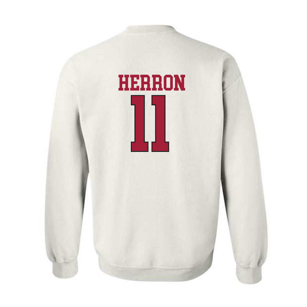 Arkansas - NCAA Softball : Robyn Herron - Replica Shersey Crewneck Sweatshirt-1