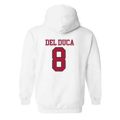 Arkansas - NCAA Softball : Kyler Del Duca - NCAA® Replica Shersey Hooded Sweatshirt-1