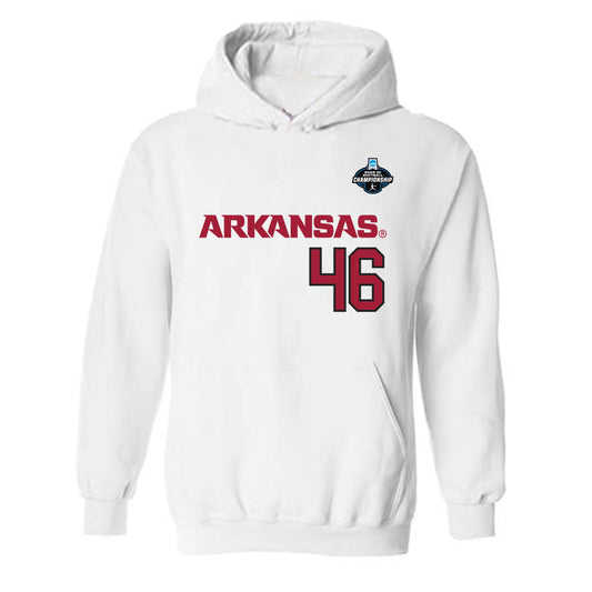 Arkansas - NCAA Softball : Kailey Wyckoff - Replica Shersey Hooded Sweatshirt-0