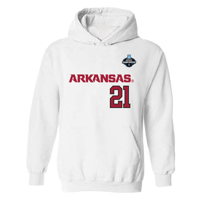 Arkansas - NCAA Softball : Ava Carter - Replica Shersey Hooded Sweatshirt-0