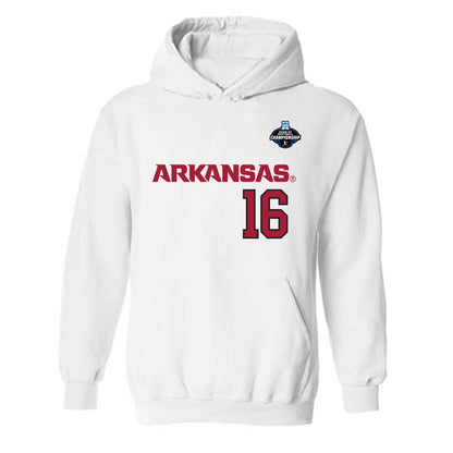 Arkansas - NCAA Softball : Carlee Ratcliff - Replica Shersey Hooded Sweatshirt-0
