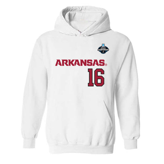 Arkansas - NCAA Softball : Carlee Ratcliff - Replica Shersey Hooded Sweatshirt-0