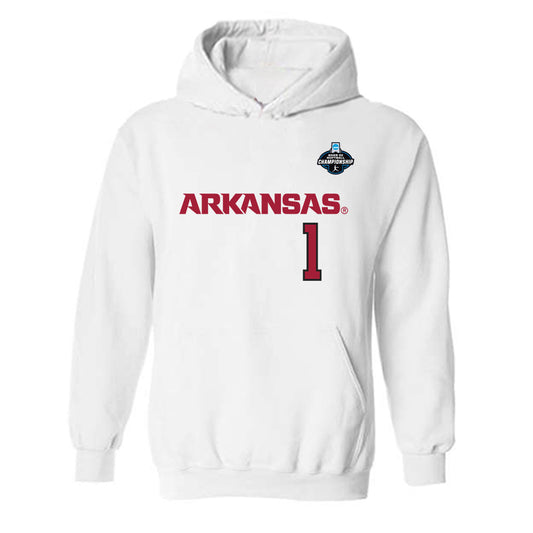 Arkansas - NCAA Softball : Brinli Bain - NCAA® Replica Shersey Hooded Sweatshirt-0