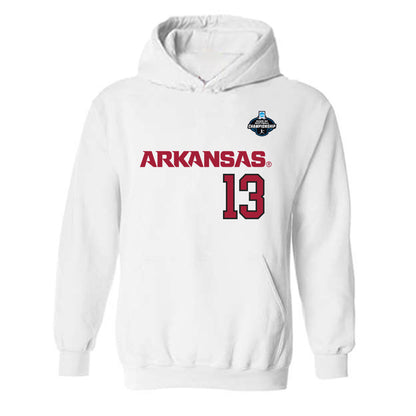 Arkansas - NCAA Softball : Kasey Wood - Replica Shersey Hooded Sweatshirt-0