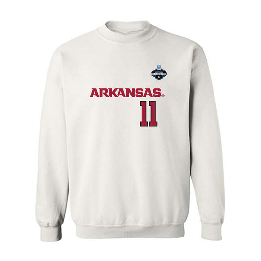 Arkansas - NCAA Softball : Robyn Herron - Replica Shersey Crewneck Sweatshirt-0