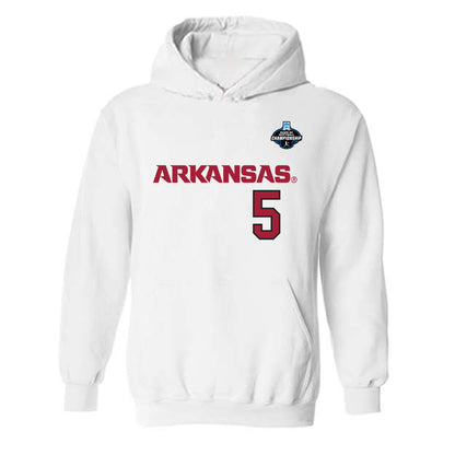 Arkansas - NCAA Softball : Ashtyn Reichardt - Replica Shersey Hooded Sweatshirt-0