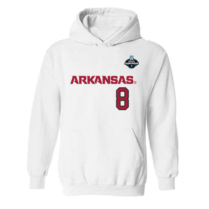 Arkansas - NCAA Softball : Kyler Del Duca - NCAA® Replica Shersey Hooded Sweatshirt-0