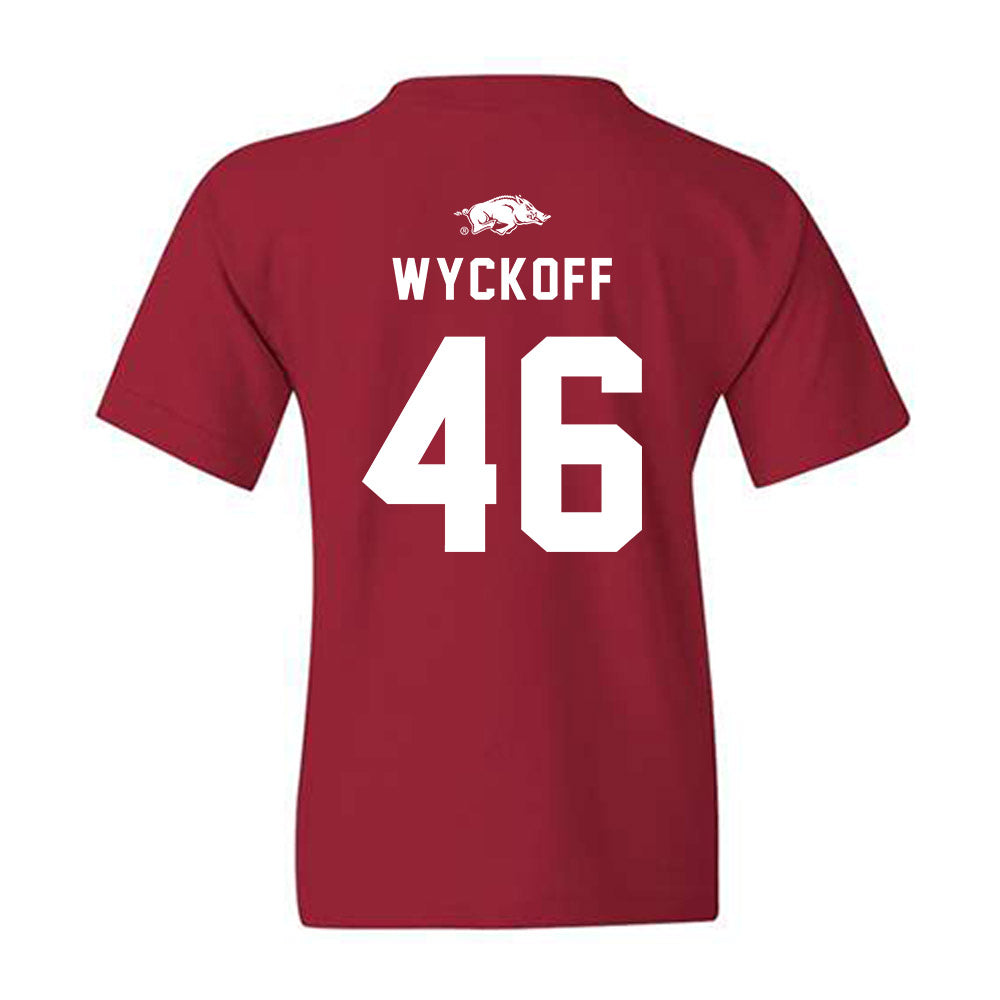 Arkansas - NCAA Softball : Kailey Wyckoff - Replica Shersey Youth T-Shirt-1