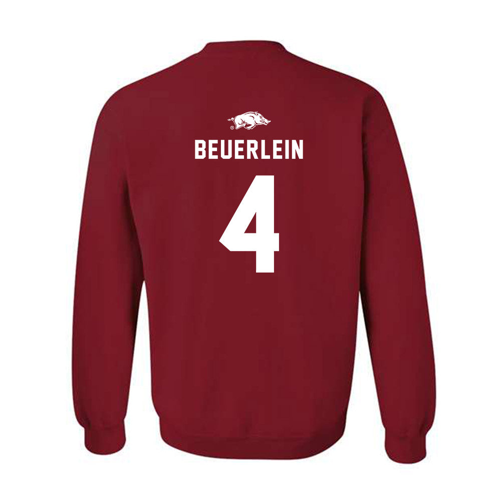Arkansas - NCAA Softball : Reis Beuerlein - Replica Shersey Crewneck Sweatshirt-1