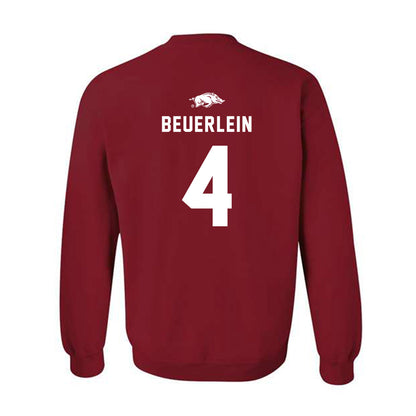 Arkansas - NCAA Softball : Reis Beuerlein - Replica Shersey Crewneck Sweatshirt-1
