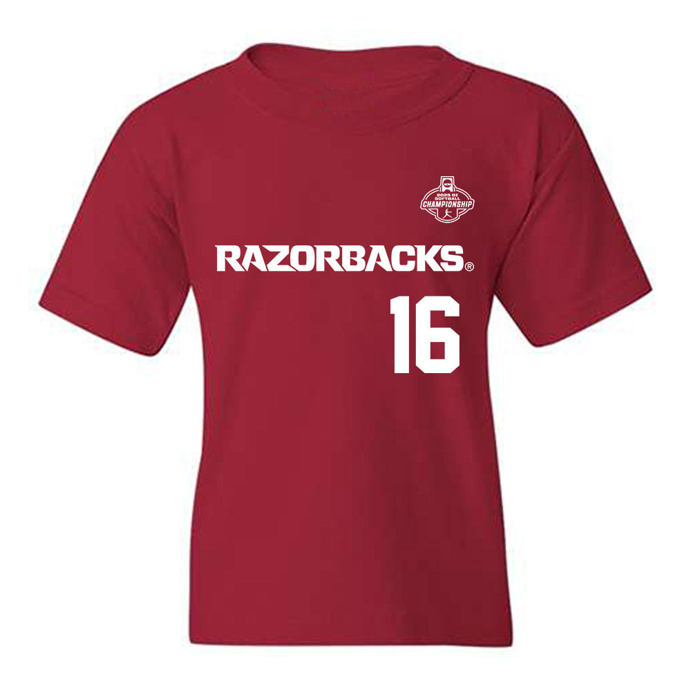 Arkansas - NCAA Softball : Carlee Ratcliff - Replica Shersey Youth T-Shirt-0