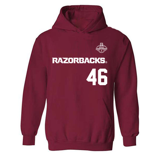 Arkansas - NCAA Softball : Kailey Wyckoff - Replica Shersey Hooded Sweatshirt-0