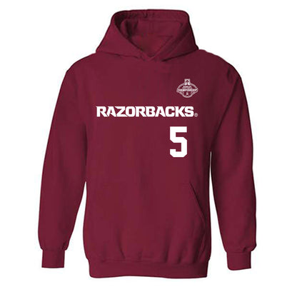 Arkansas - NCAA Softball : Ashtyn Reichardt - Replica Shersey Hooded Sweatshirt-0