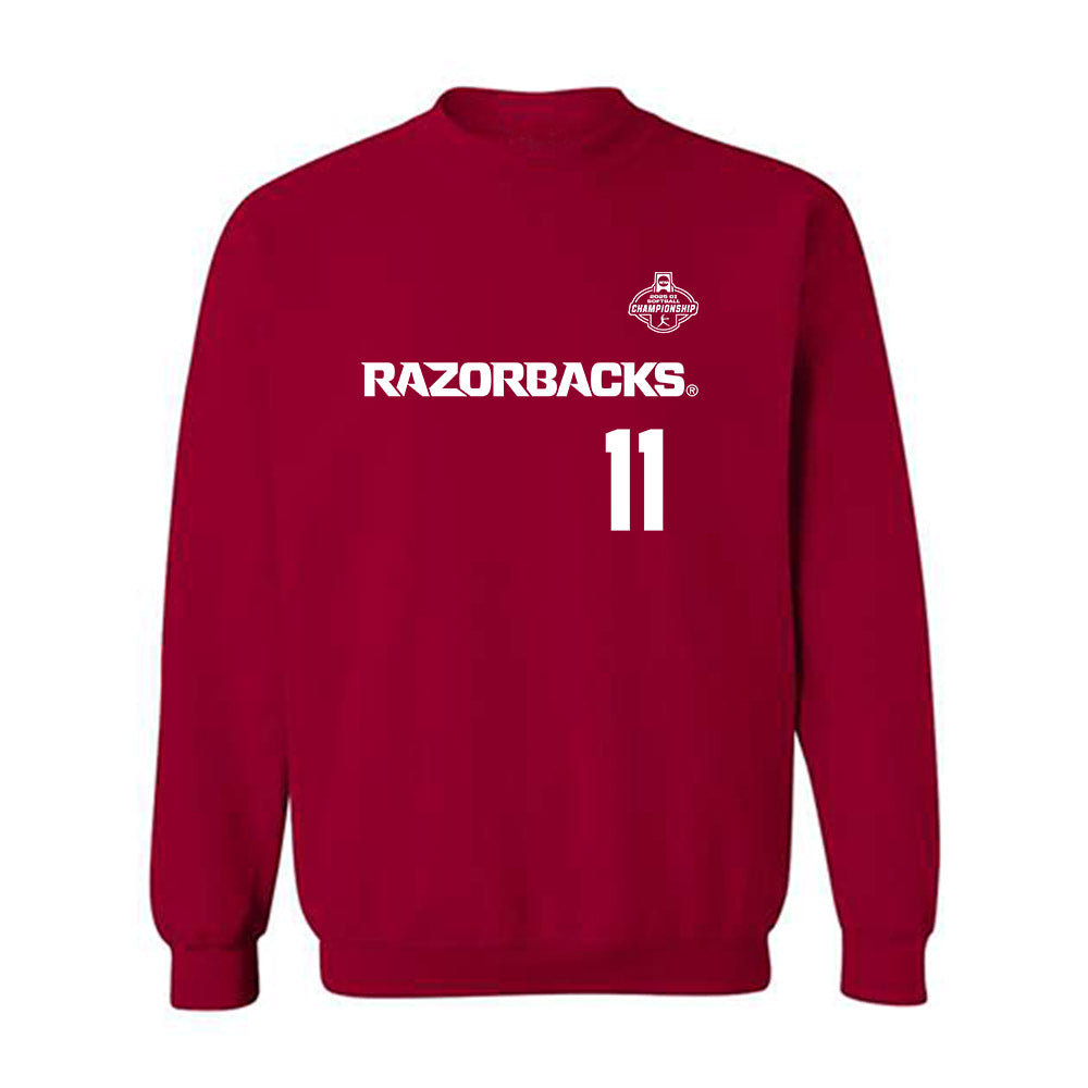 Arkansas - NCAA Softball : Robyn Herron - Replica Shersey Crewneck Sweatshirt-0