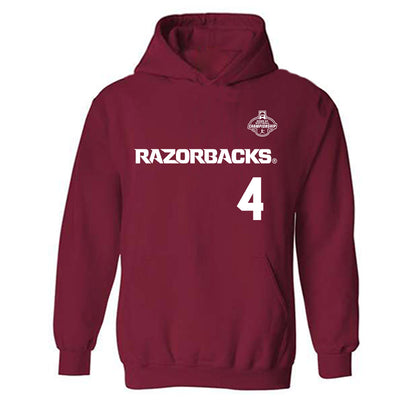 Arkansas - NCAA Softball : Reis Beuerlein - Replica Shersey Hooded Sweatshirt-0