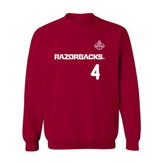 Arkansas - NCAA Softball : Reis Beuerlein - Replica Shersey Crewneck Sweatshirt-0