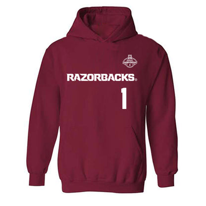 Arkansas - NCAA Softball : Brinli Bain - NCAA® Replica Shersey Hooded Sweatshirt-0