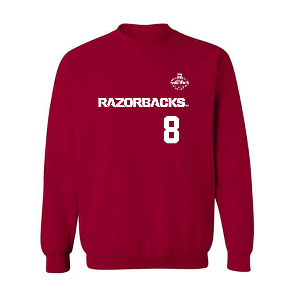 Arkansas - NCAA Softball : Kyler Del Duca - NCAA® Replica Shersey Crewneck Sweatshirt-0