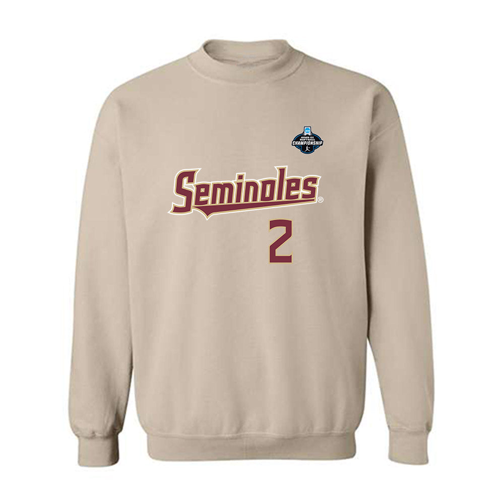 FSU - NCAA Softball : Addie DeLong - Replica Shersey Crewneck Sweatshirt-0