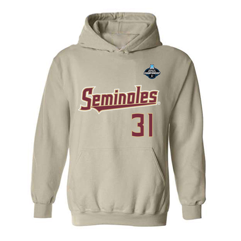 FSU - NCAA Softball : Makenna Reid - Replica Shersey Hooded Sweatshirt-0