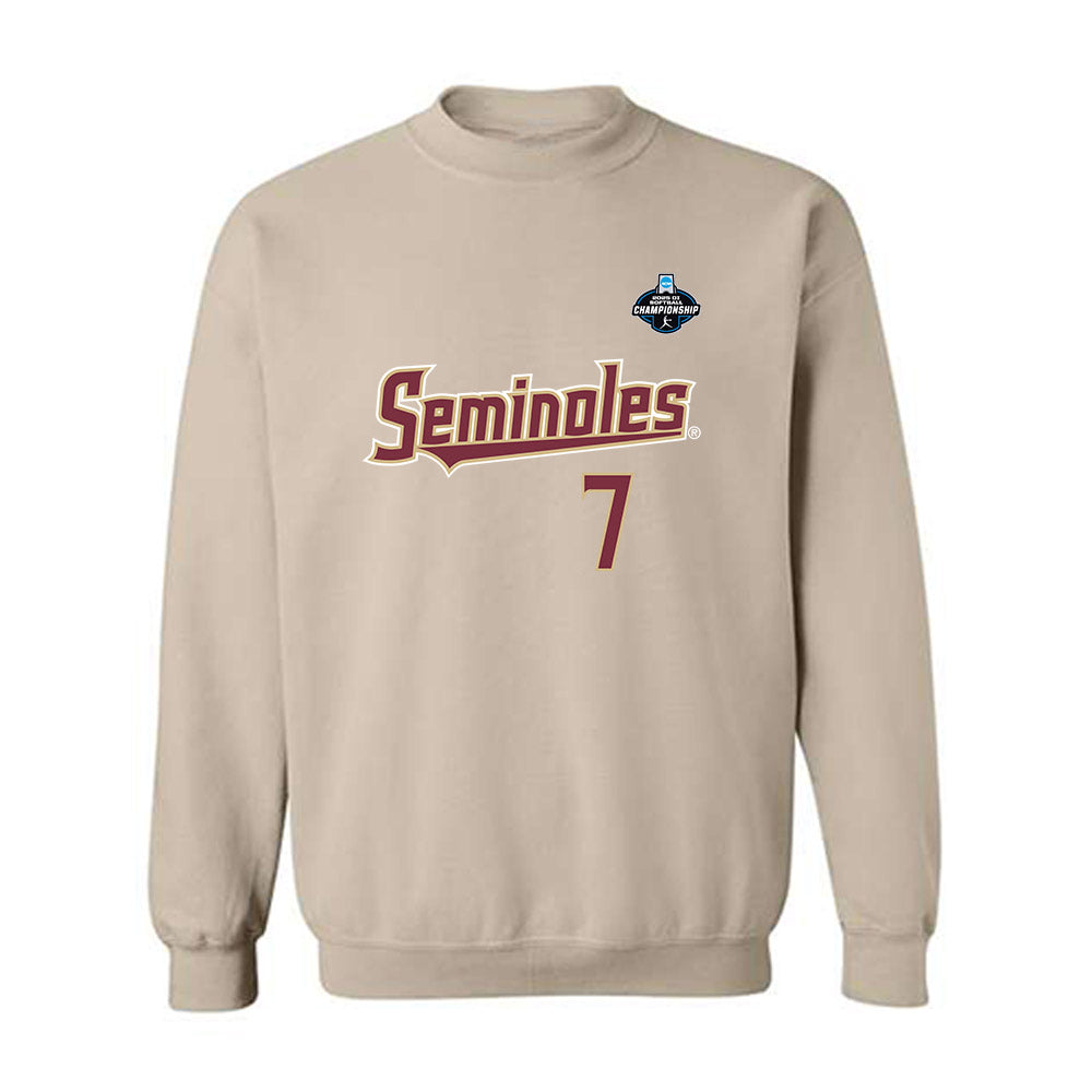 FSU - NCAA Softball : Angelee Bueno - Replica Shersey Crewneck Sweatshirt-0