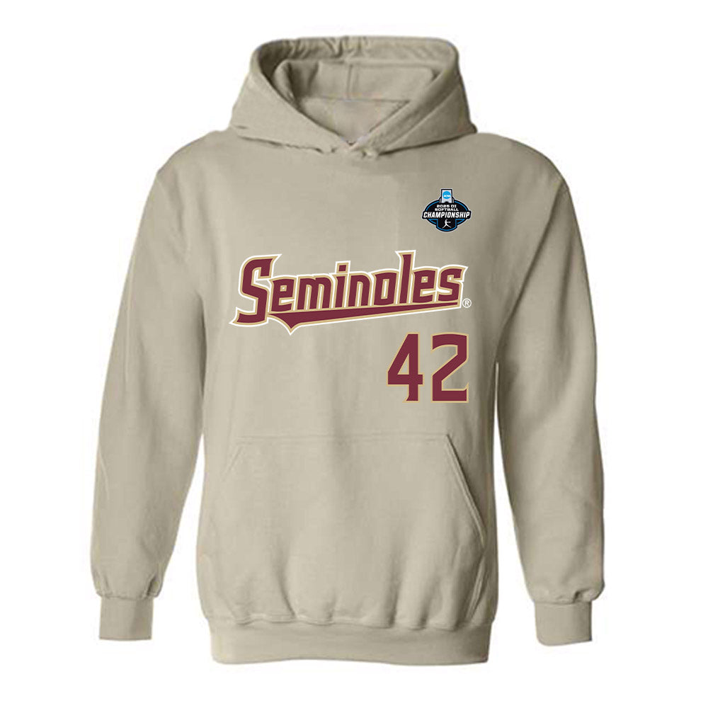 FSU - NCAA Softball : Jaysoni Beachum - Replica Shersey Hooded Sweatshirt-0