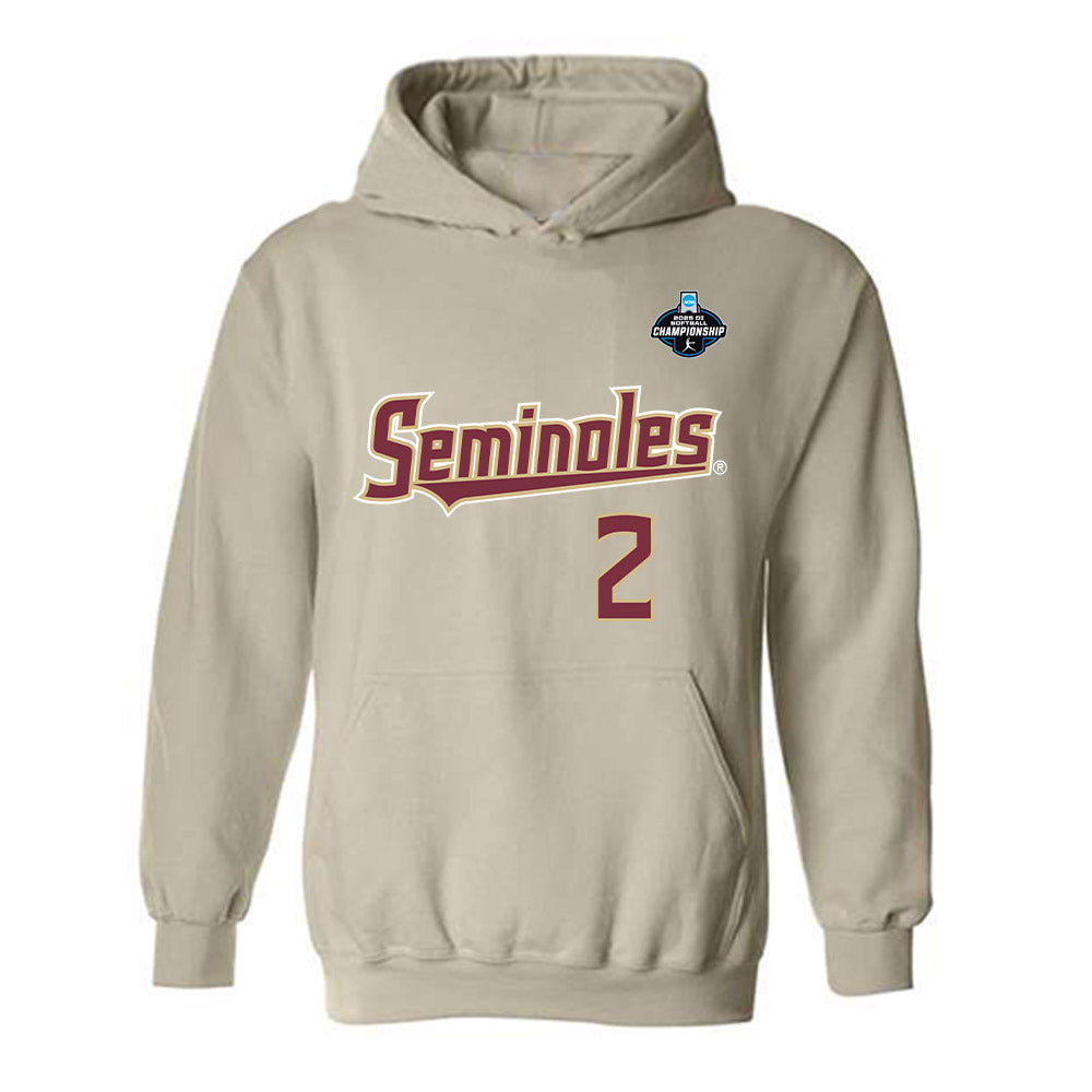 FSU - NCAA Softball : Addie DeLong - Replica Shersey Hooded Sweatshirt-0