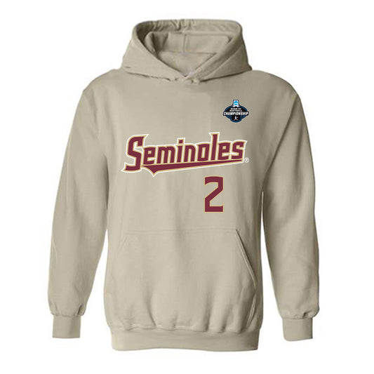 FSU - NCAA Softball : Addie DeLong - Replica Shersey Hooded Sweatshirt-0