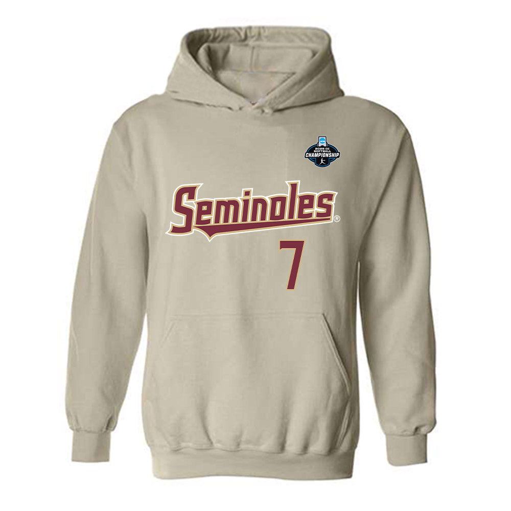 FSU - NCAA Softball : Angelee Bueno - Replica Shersey Hooded Sweatshirt-0
