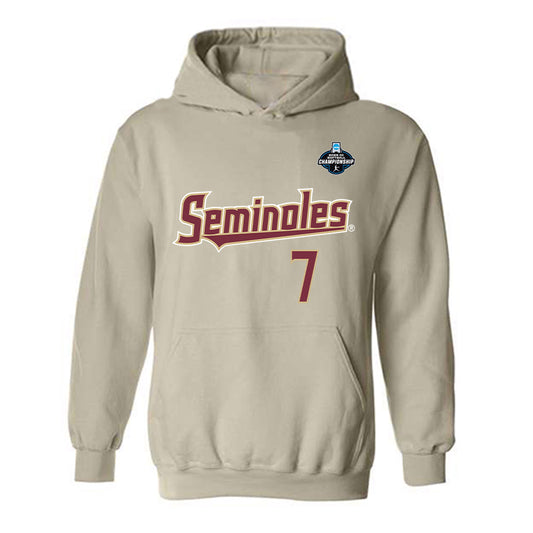 FSU - NCAA Softball : Angelee Bueno - Replica Shersey Hooded Sweatshirt-0