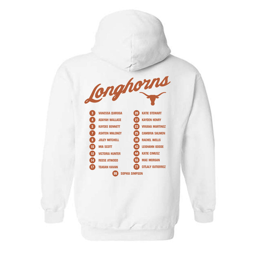 Texas - NCAA Softball : - NCAA® Roster Hooded Sweatshirt-1
