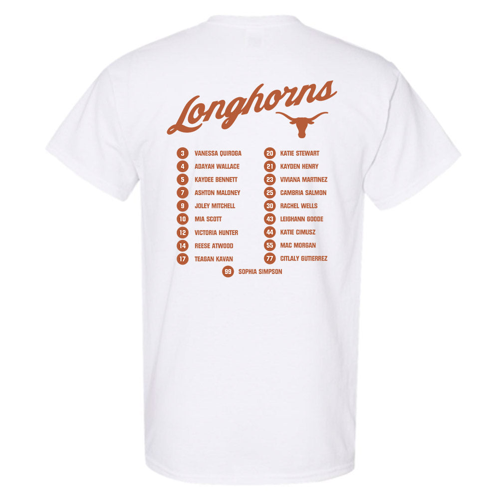 Texas - NCAA Softball : - NCAA® Roster T-Shirt-1