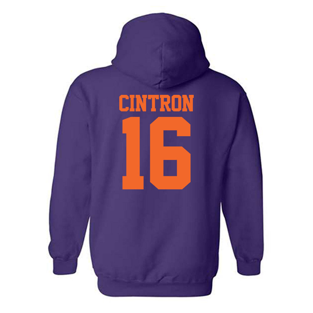 Clemson - NCAA Softball : Macey Cintron - NCAA® Replica Shersey Hooded Sweatshirt-1