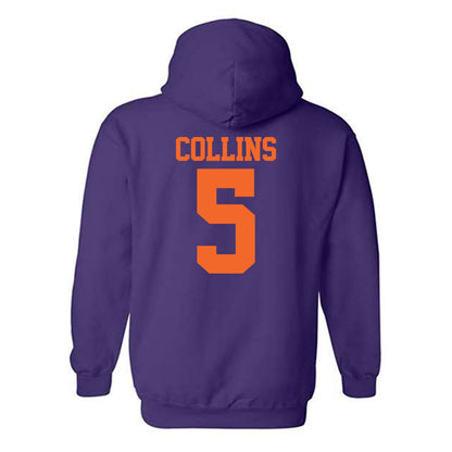 Clemson - NCAA Softball : Marian Collins - NCAA® Replica Shersey Hooded Sweatshirt-1