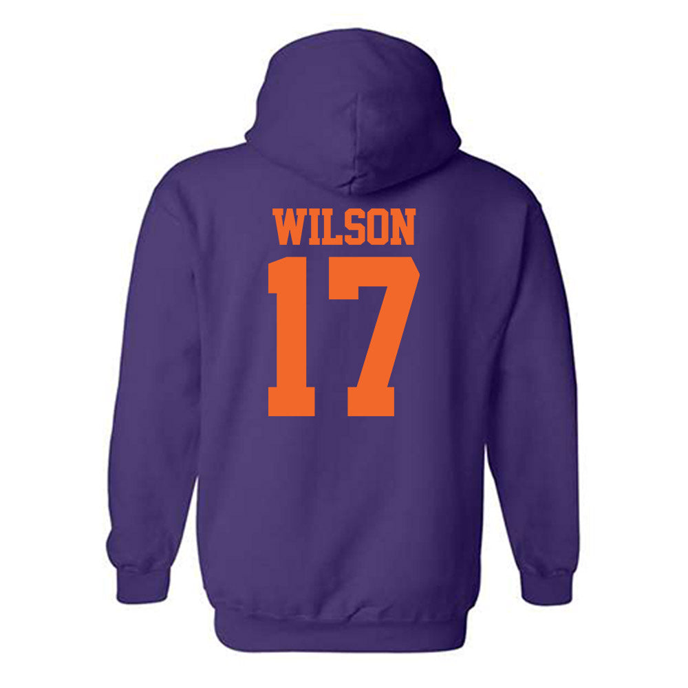 Clemson - NCAA Softball : Ava Wilson - NCAA® Replica Shersey Hooded Sweatshirt-1