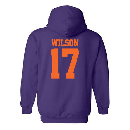 Clemson - NCAA Softball : Ava Wilson - NCAA® Replica Shersey Hooded Sweatshirt-1