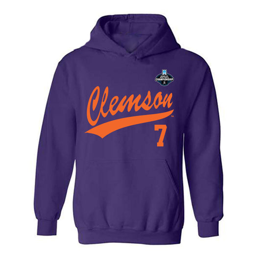 Clemson - NCAA Softball : Reese Basinger - NCAA® Replica Shersey Hooded Sweatshirt-0