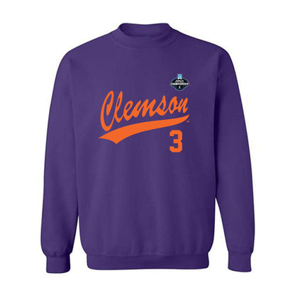 Clemson - NCAA Softball : Kylee Johnson - NCAA® Replica Shersey Crewneck Sweatshirt-0