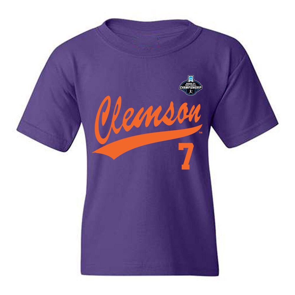 Clemson - NCAA Softball : Reese Basinger - NCAA® Replica Shersey Youth T-Shirt-0