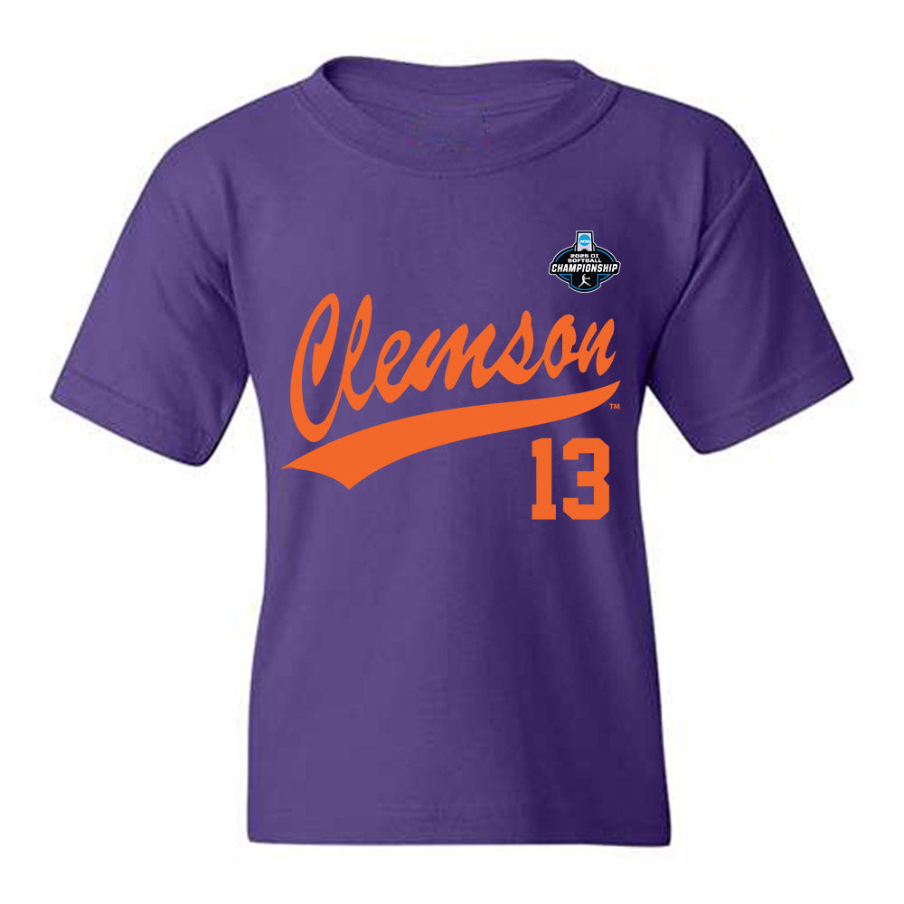 Clemson - NCAA Softball : Abi Stuart - NCAA® Replica Shersey Youth T-Shirt-0