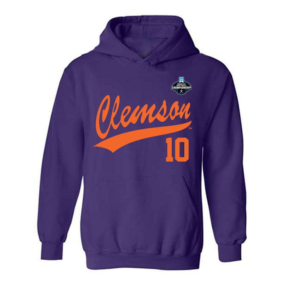 Clemson - NCAA Softball : Riley Burton - NCAA® Replica Shersey Hooded Sweatshirt-0
