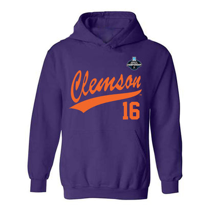 Clemson - NCAA Softball : Macey Cintron - NCAA® Replica Shersey Hooded Sweatshirt-0